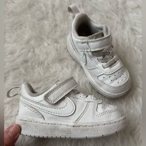 Nike White Air Force One Baby Hook-and-Loop Sneakers
